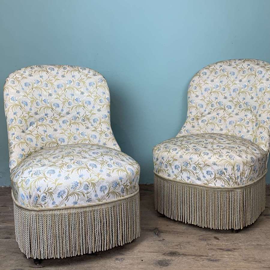 Pair of French Napoleon III Tub Chairs