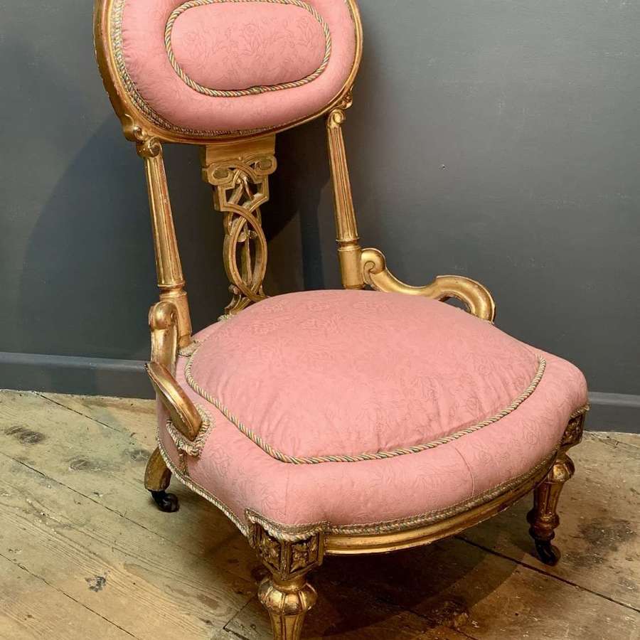 Victorian Giltwood Occasional Chair