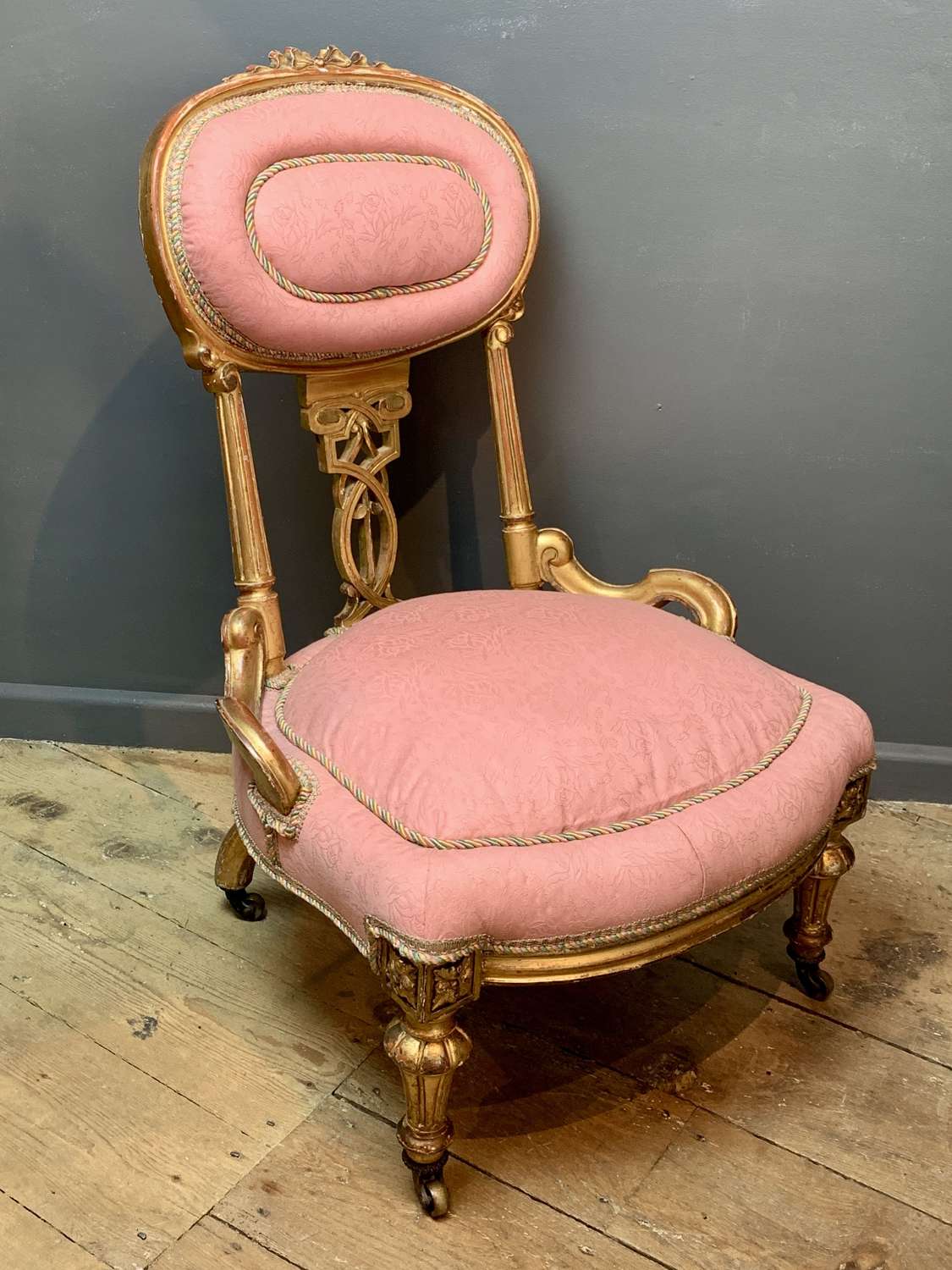 Victorian Giltwood Occasional Chair