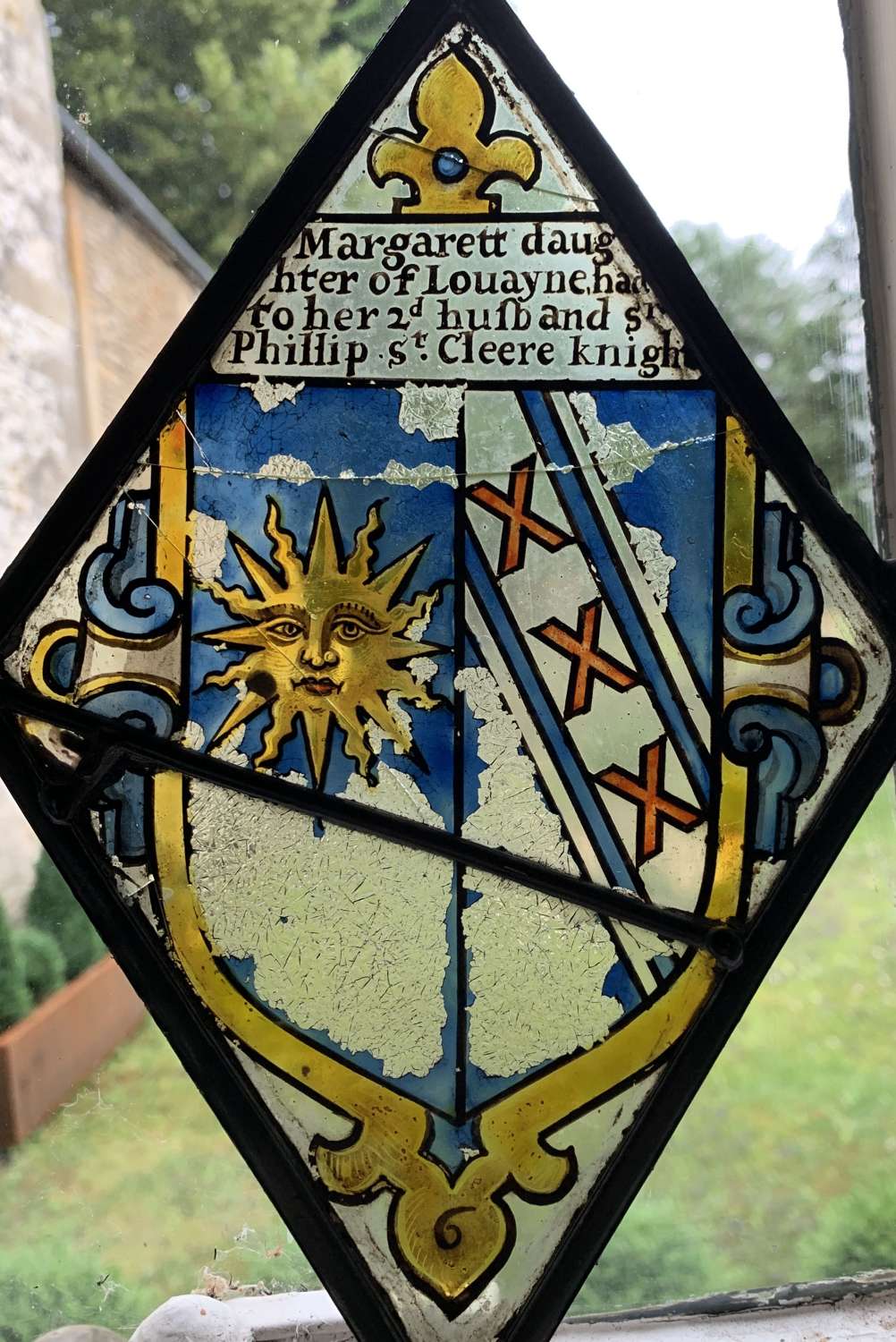 Medieval Stained Glass Fragment