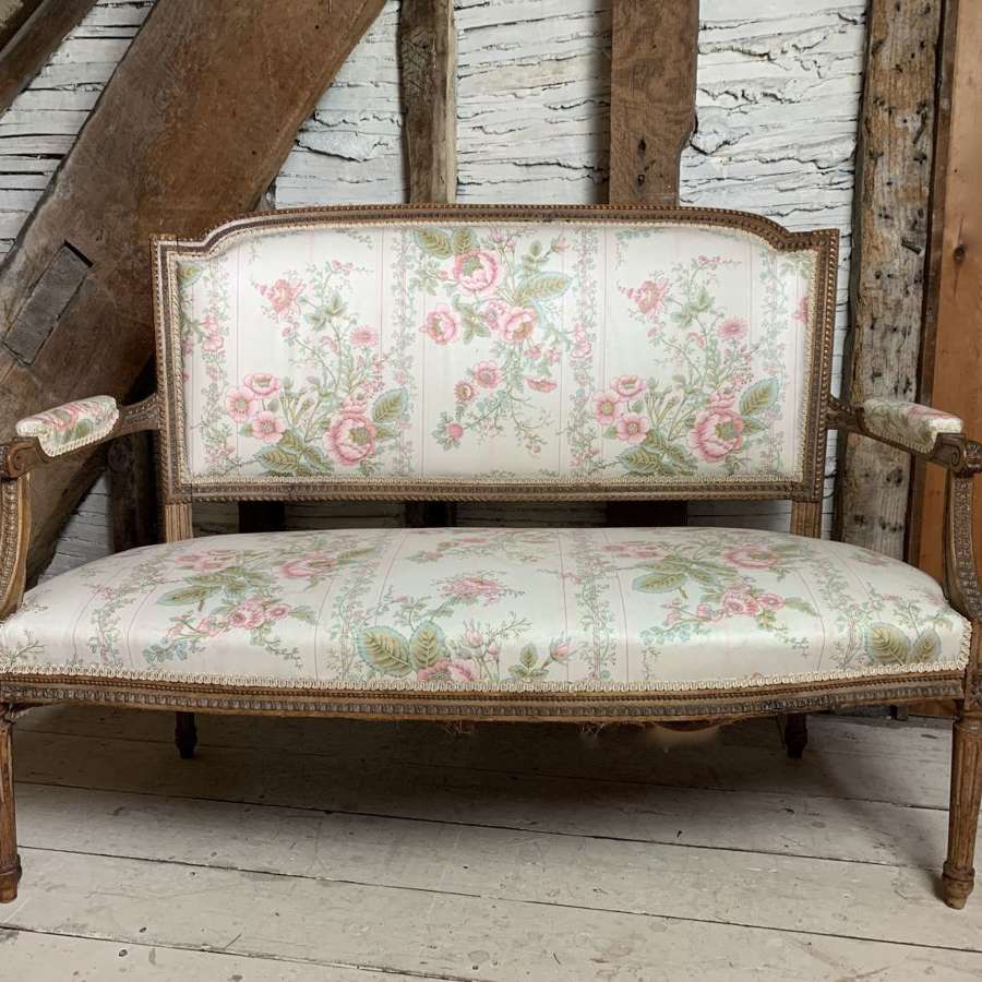 Vintage French Louis XVI Style Sofa for Recovering