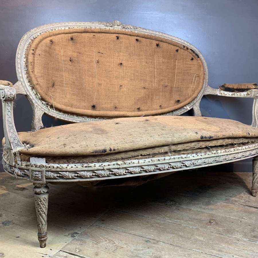 19th Century French Louis XVI Style Canape in Original Paint