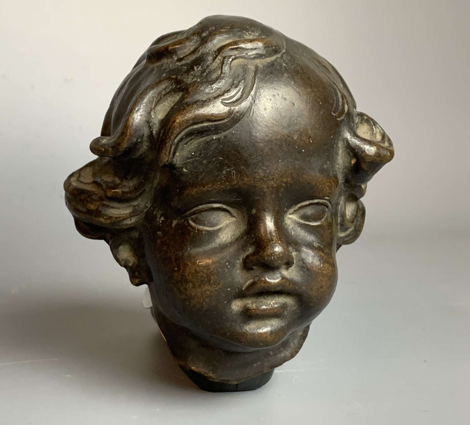 Charming 19th Century Bronze Bust of a Young Child