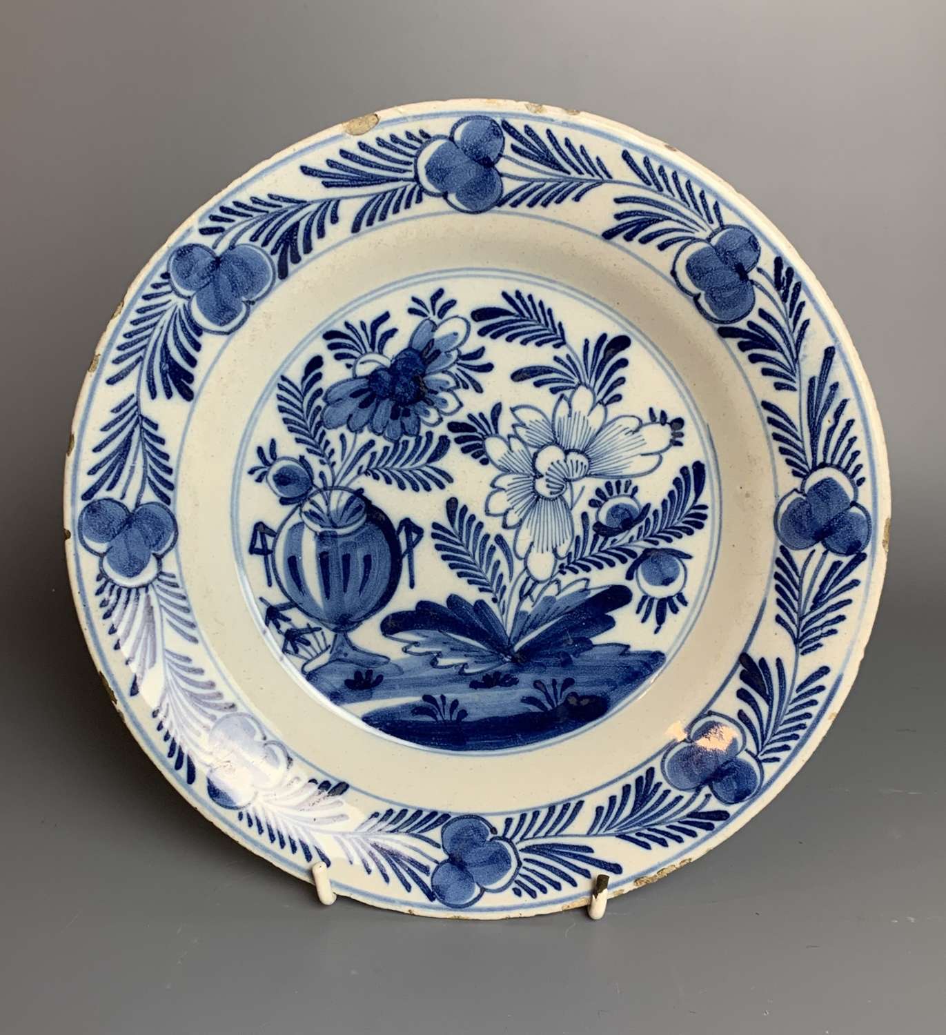 18th Century Delft Blue & White Plate