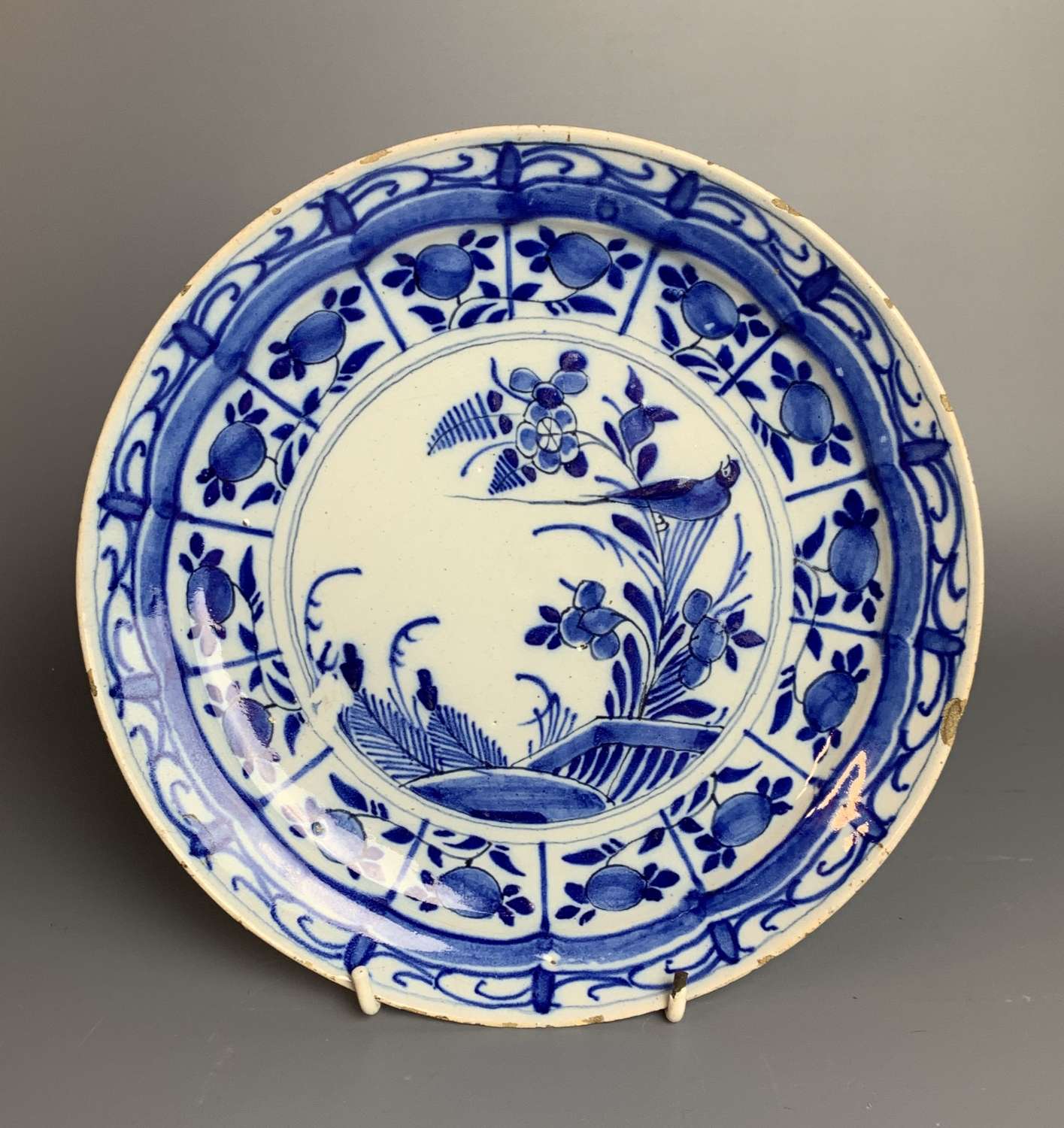 18th Century Delft Blue & White Plate
