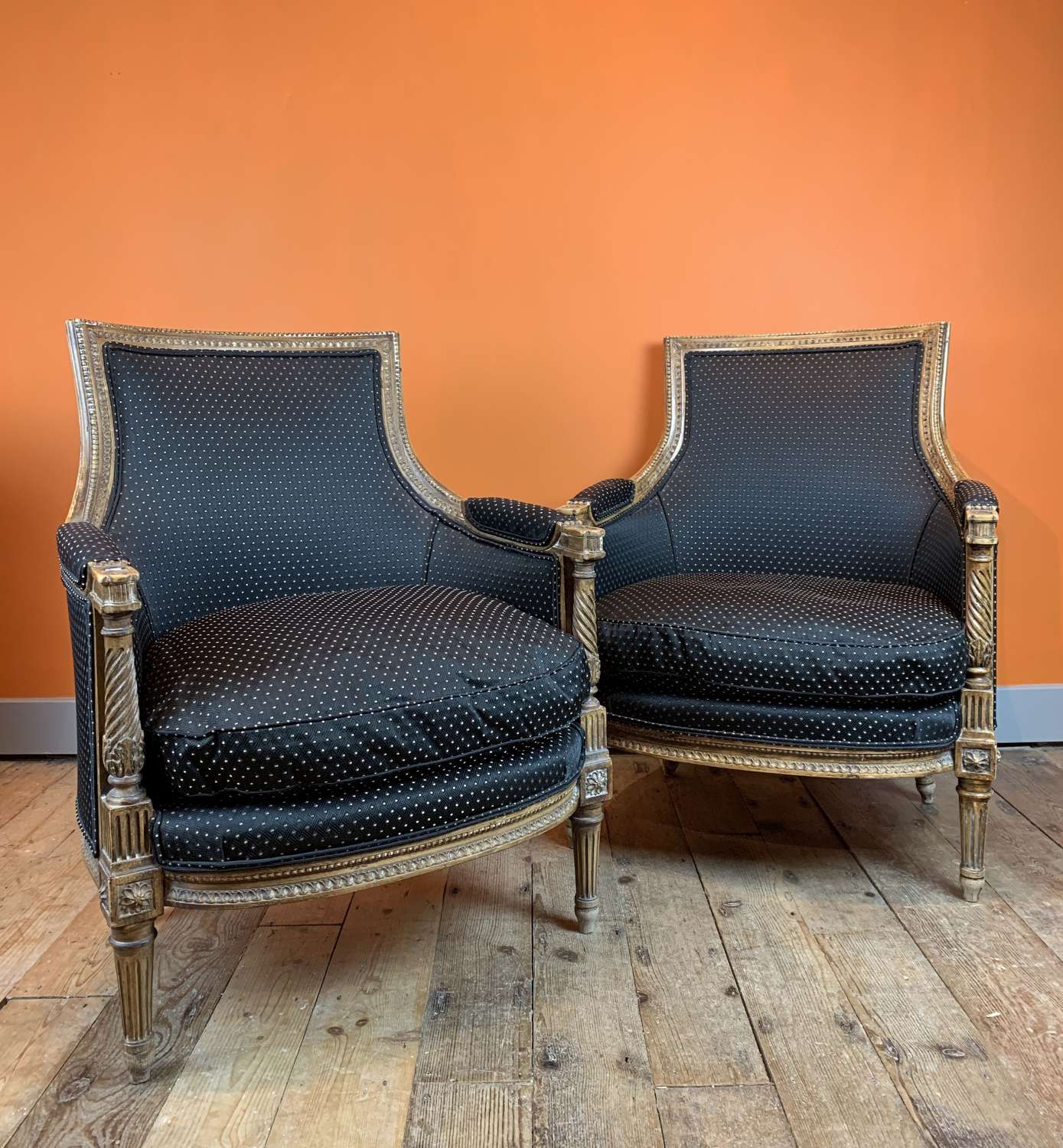 Pair of 19th Century French Louis XVI Revival Fauteuils