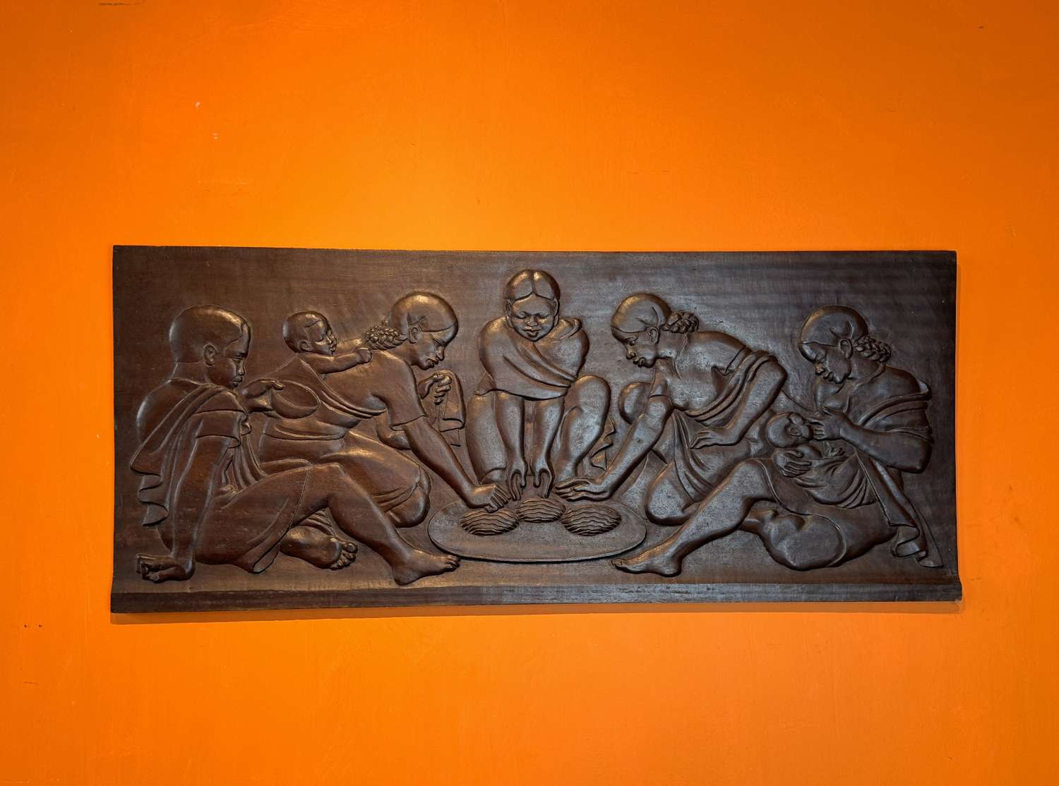 French Art Deco Tribal Carved Panel