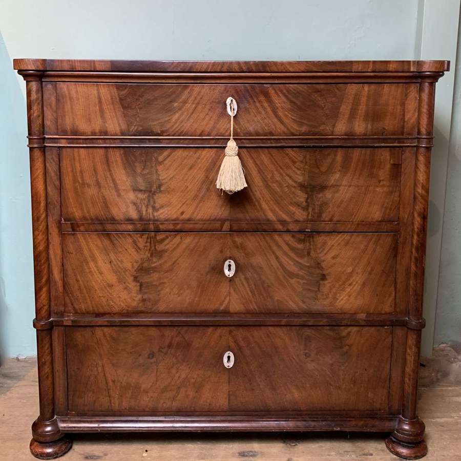 Continental Mahogany Commode of Small Proportions