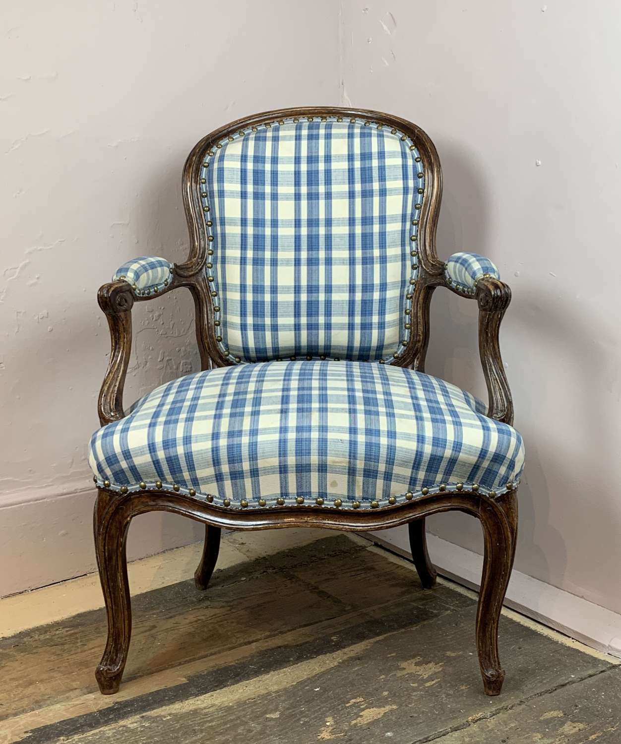 19h Century French Fauteuil in Louis XV Style