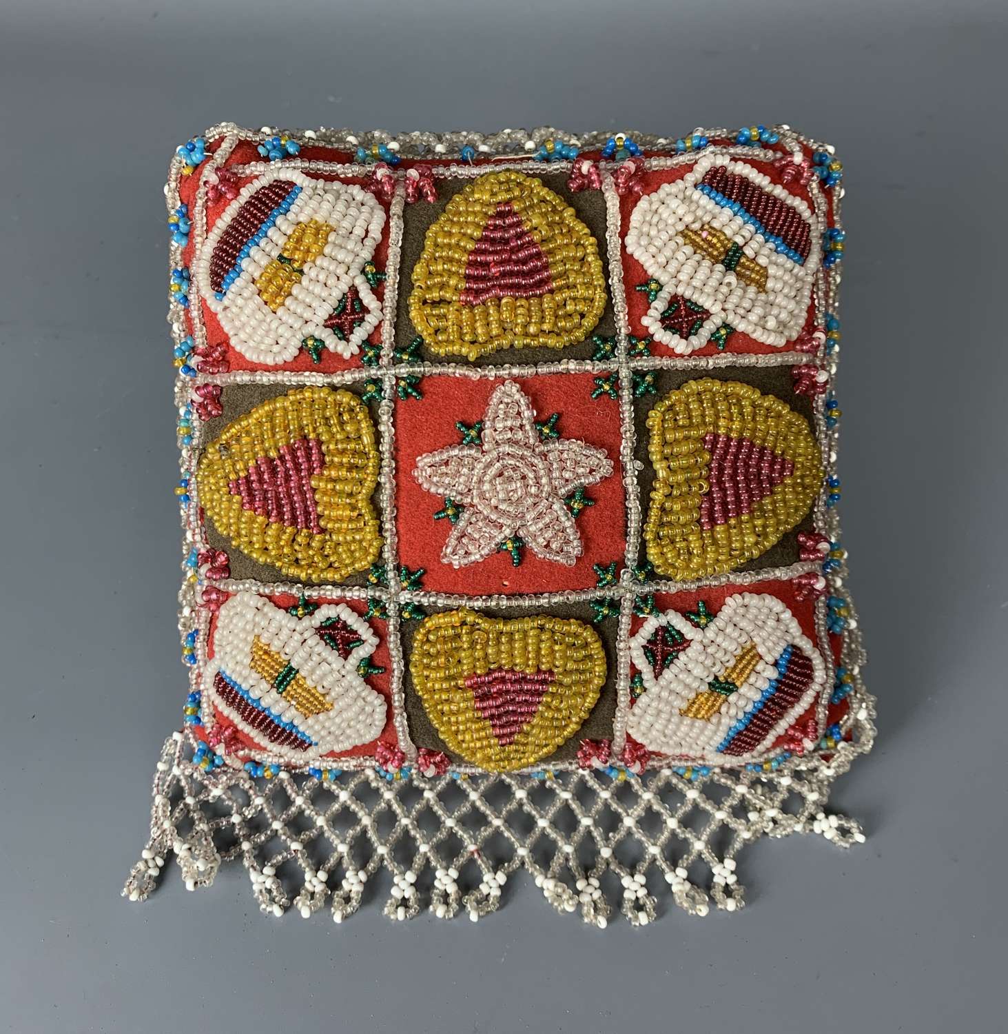 Victorian Beadwork Sweetheart Pin Cushion