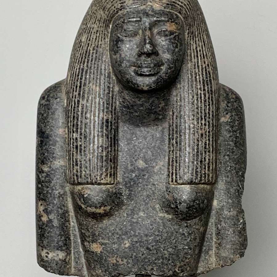 After the Antique Carved Granite Bust of an Egyptian Noblewoman