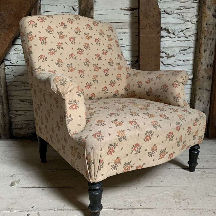 19th Century French Napoleon III Armchair for Recovering
