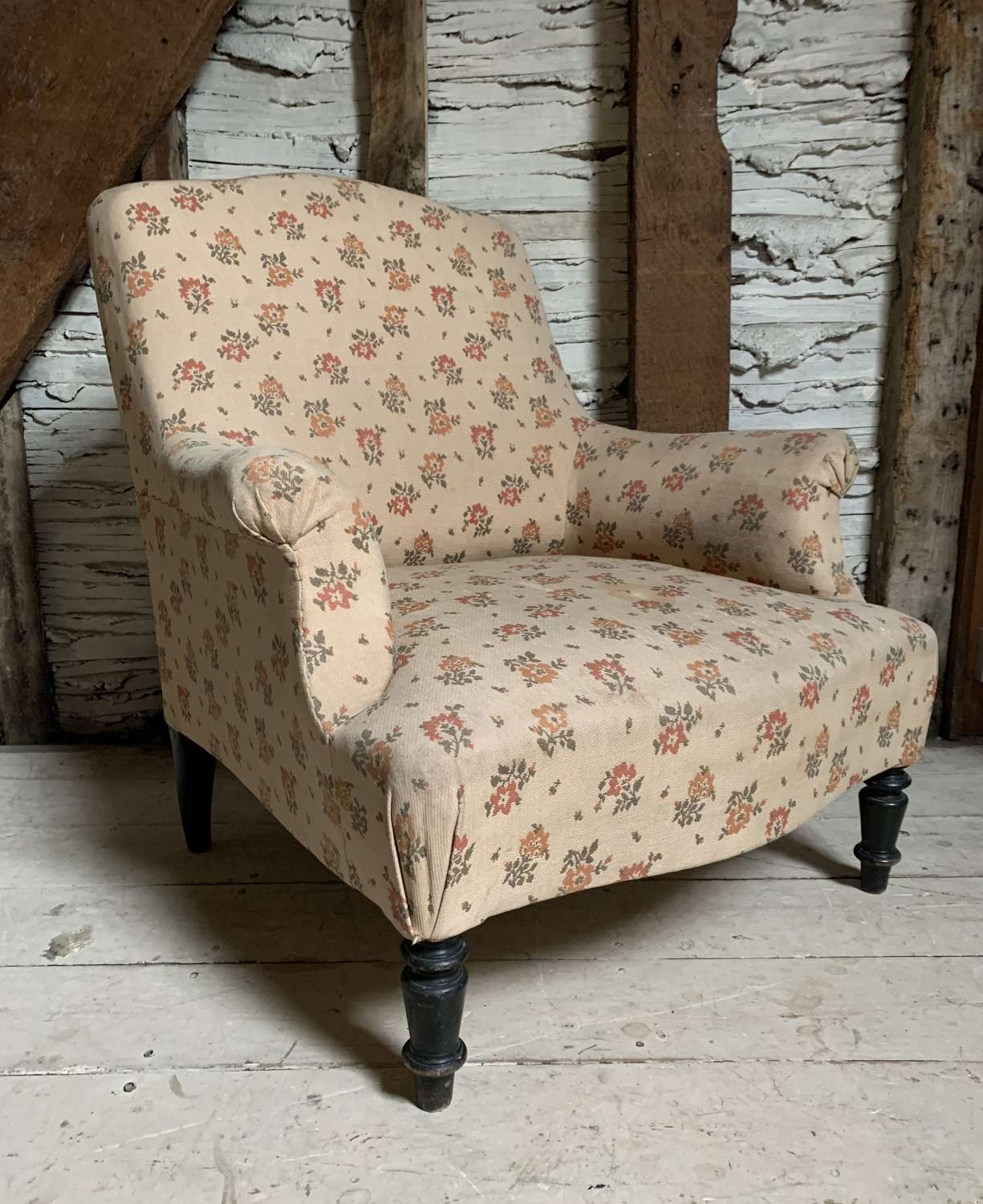 19th Century French Napoleon III Armchair for Recovering