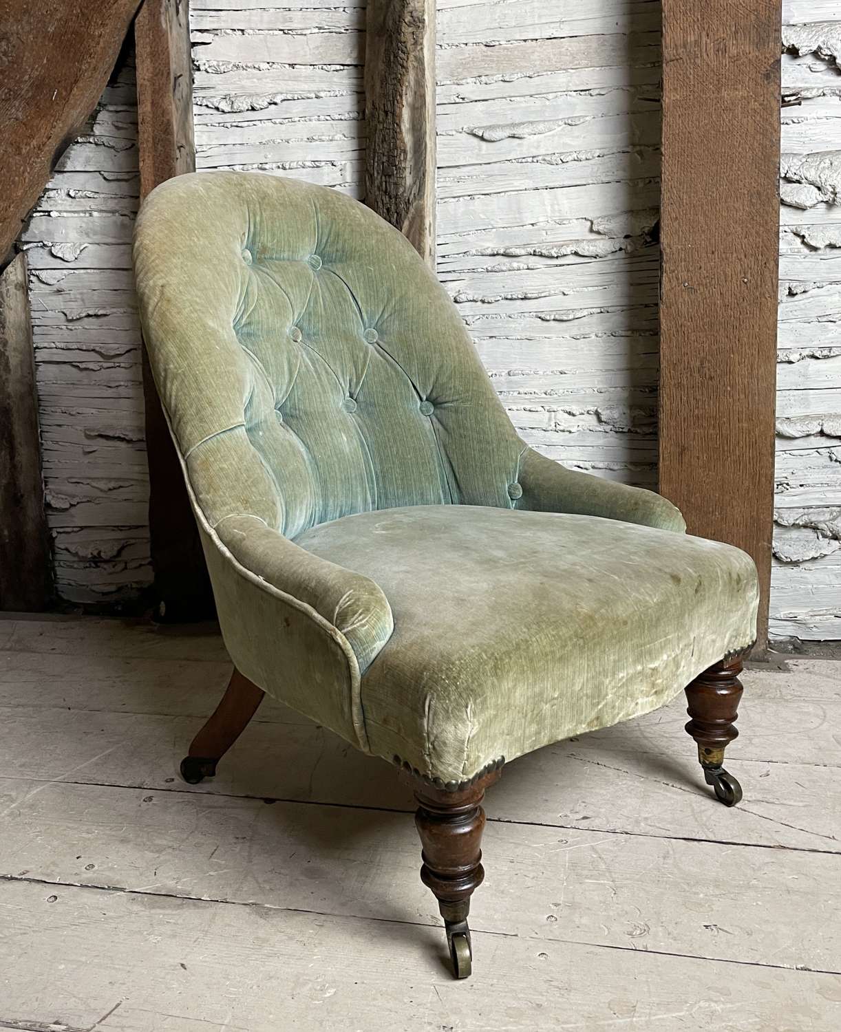 Victorian Child's Button Back Chair