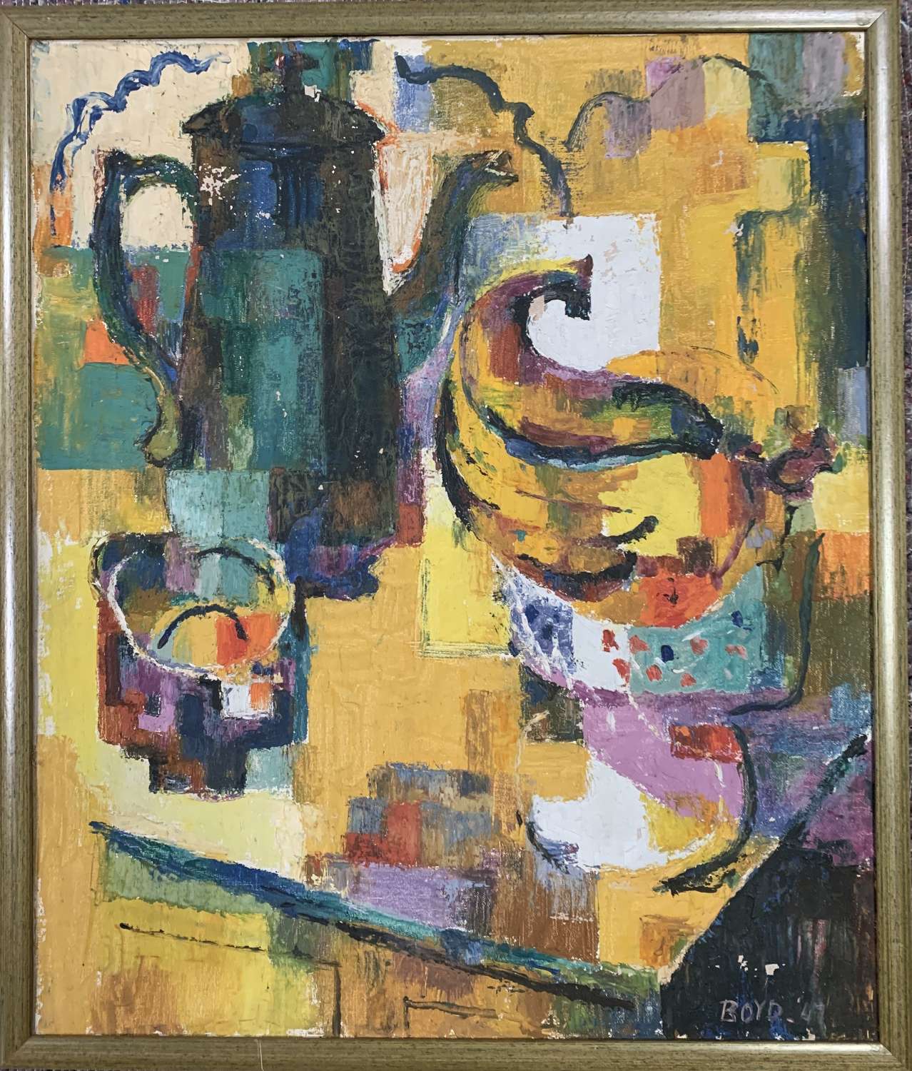 Margaret Boyd, Cubist Still Life, Oil on Canvas
