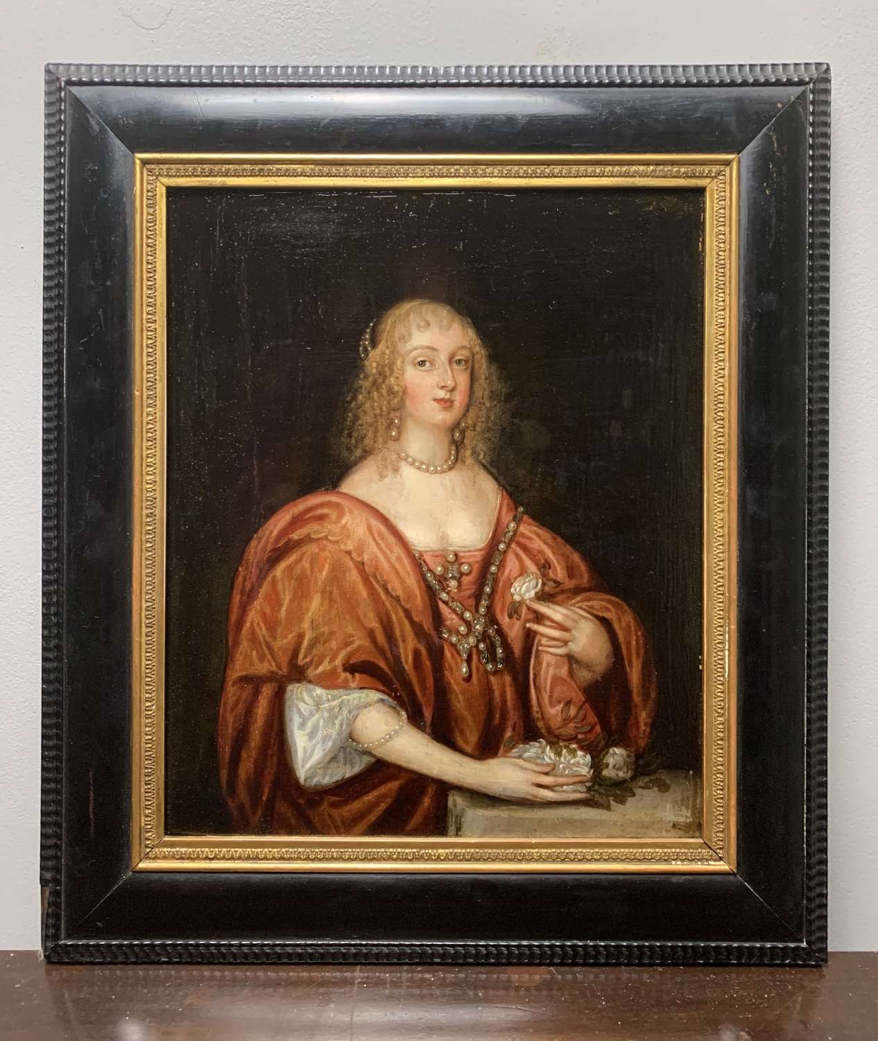 17th Century Oil Portait of Charlotte, Countess of Derby
