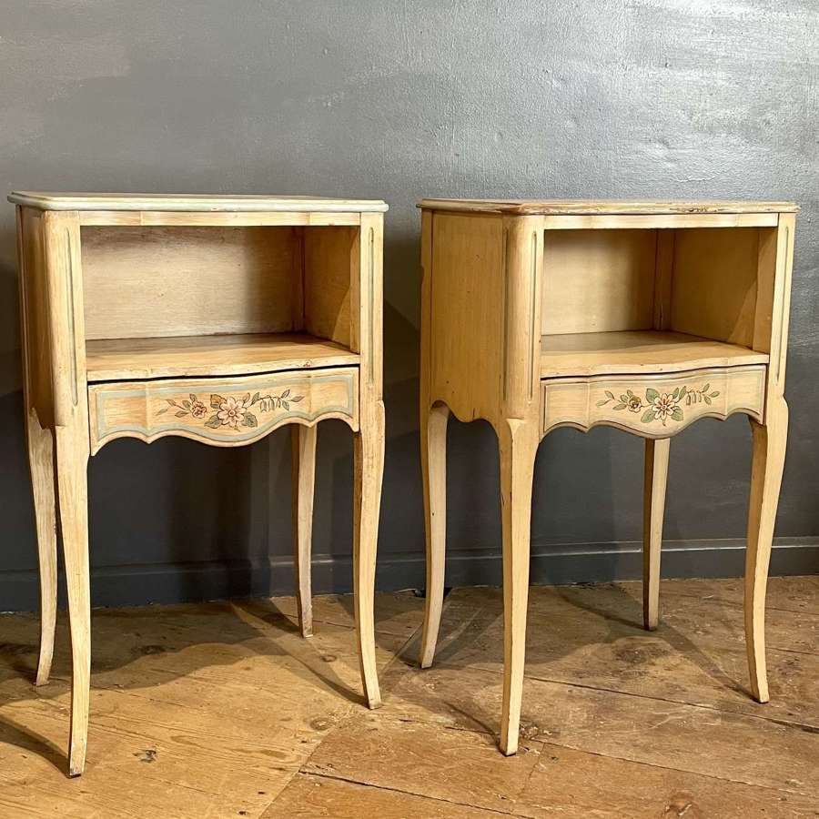 Pair of Vintage painted Bedside Tables