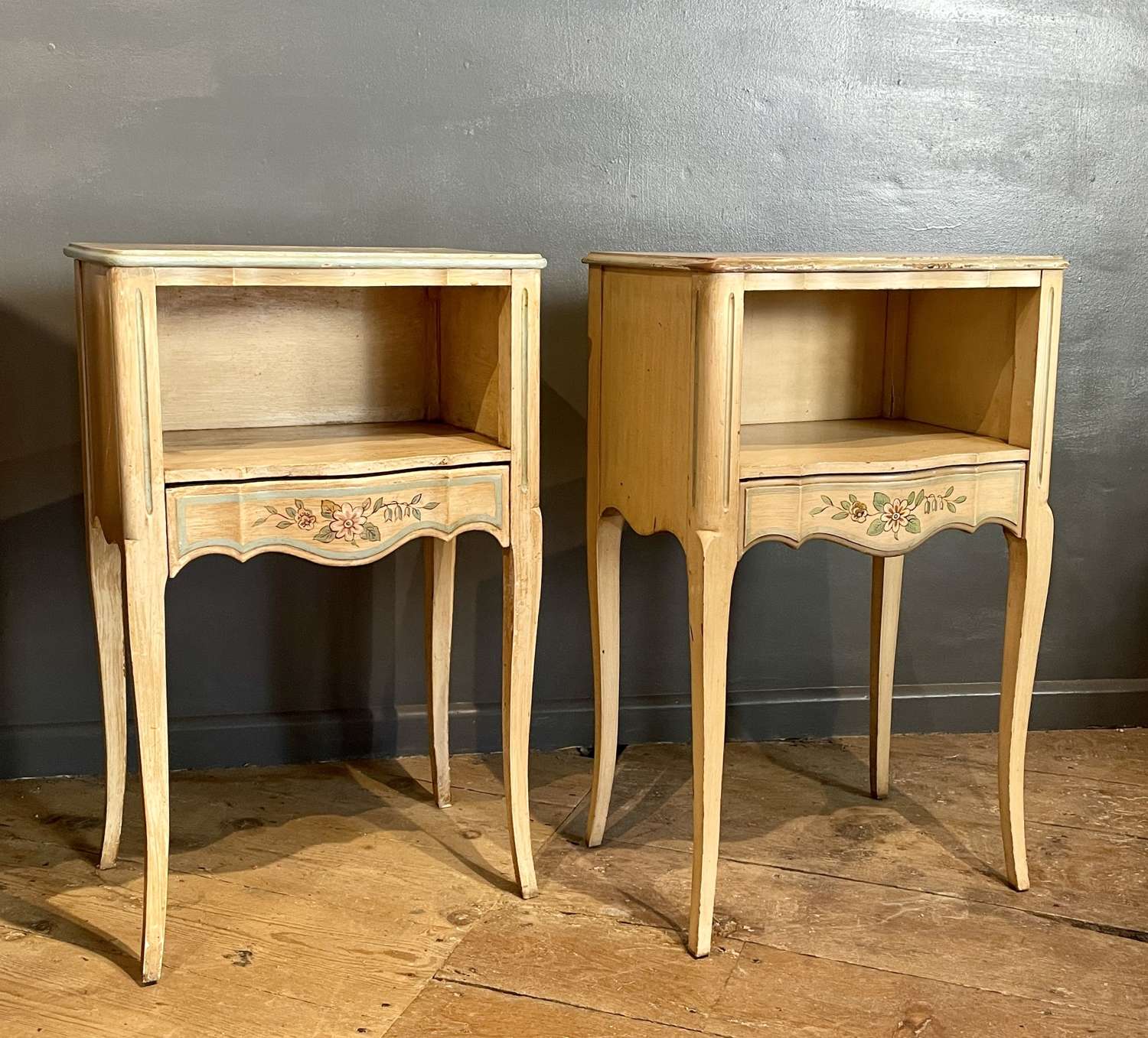 Pair of Vintage painted Bedside Tables