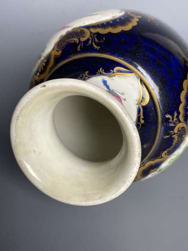 Samson of Paris 'Worcester' Blue Ground Porcelain Vase