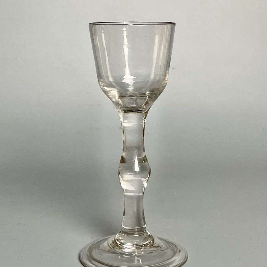 Georgian Wine Glass with Knopped Stem