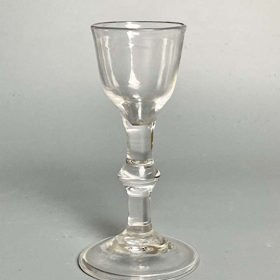 Georgian Wine Glass with Knopped Stem