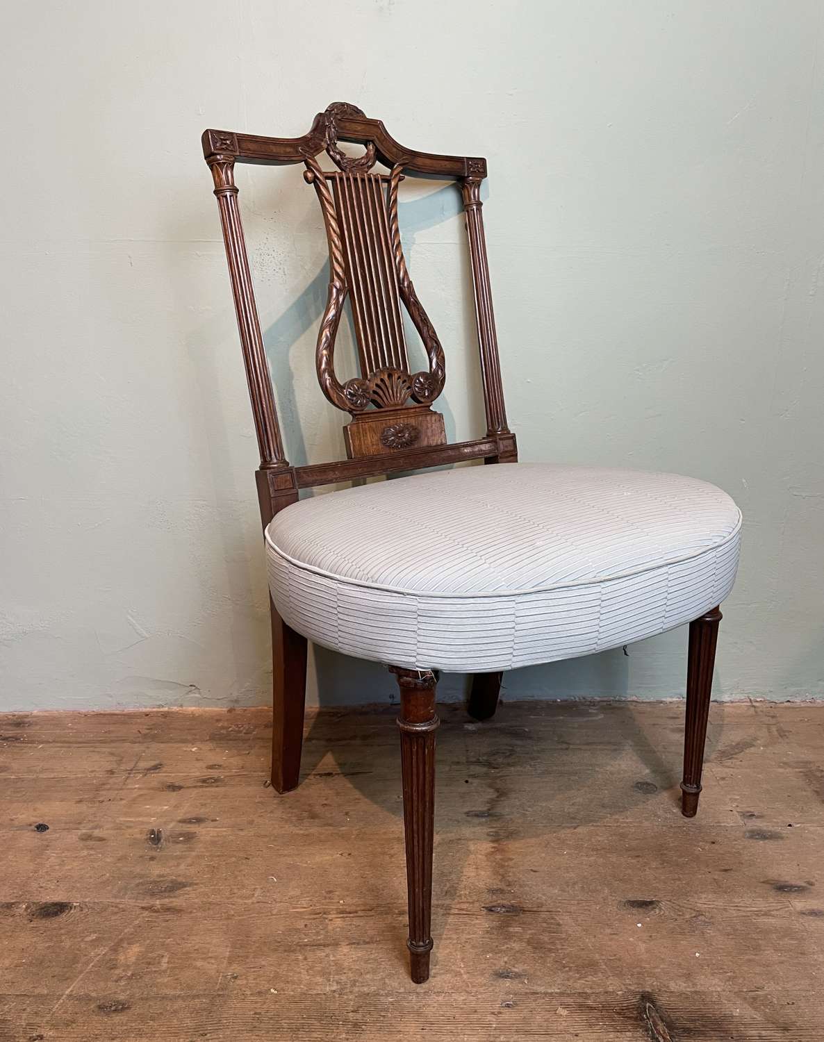 Antique French Lyre Back Side Chair