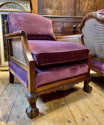 Mahogany Three Piece Bergere Suite