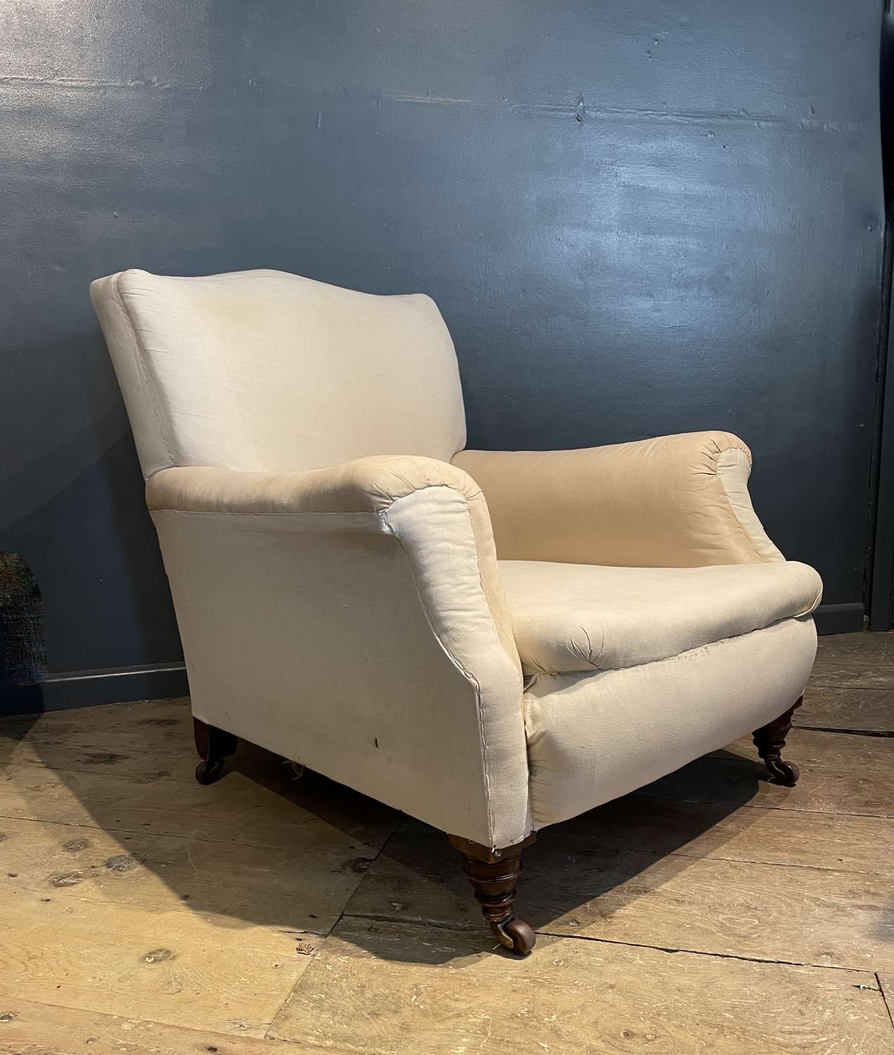 Victorian Library Armchair for Recovering