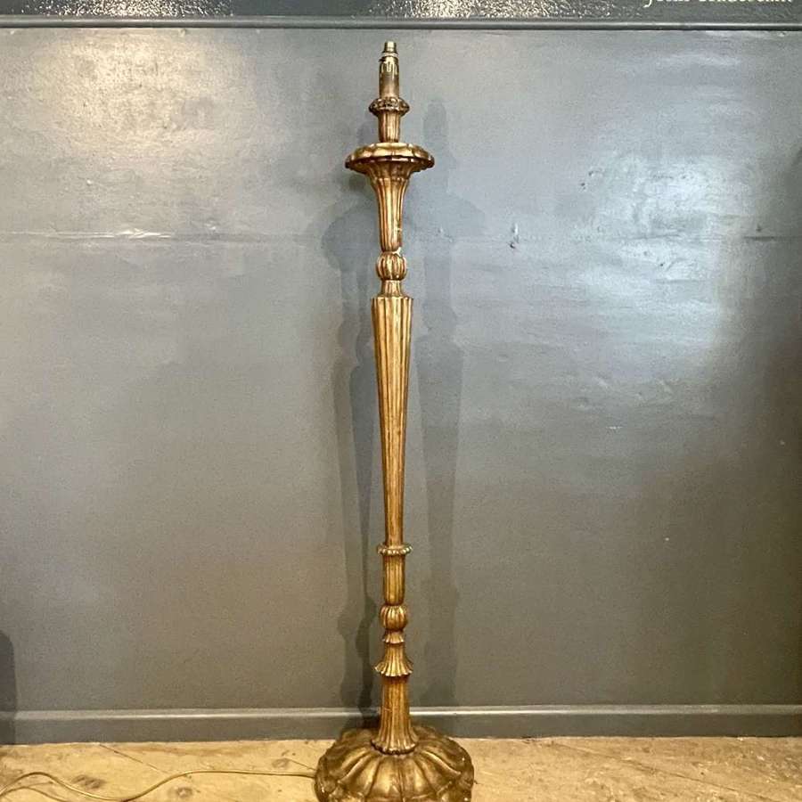 Vintage Italian Giltwood Standard Lamp