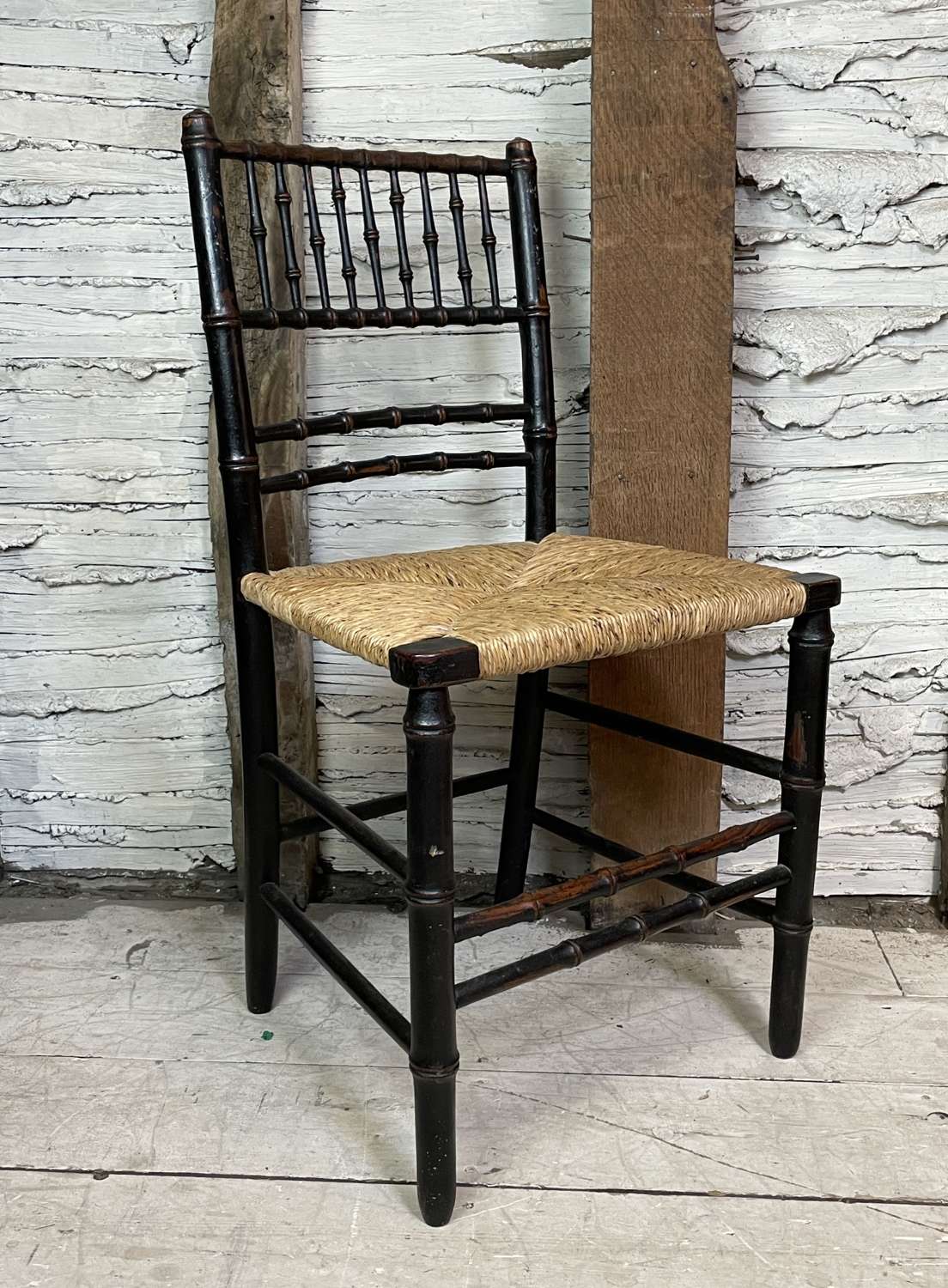 Regency Faux Bamboo Occasional Chair