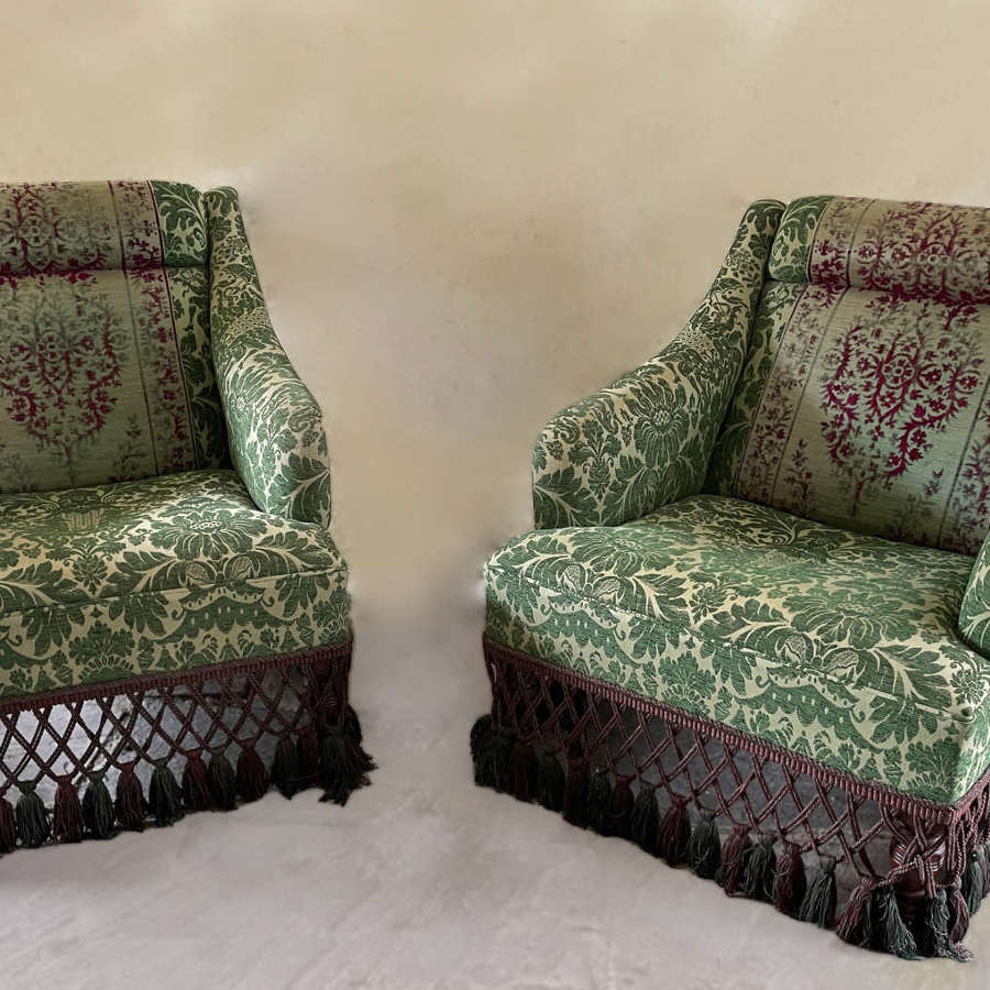 Pair of Drawing Room Armchairs of Generous Proportions