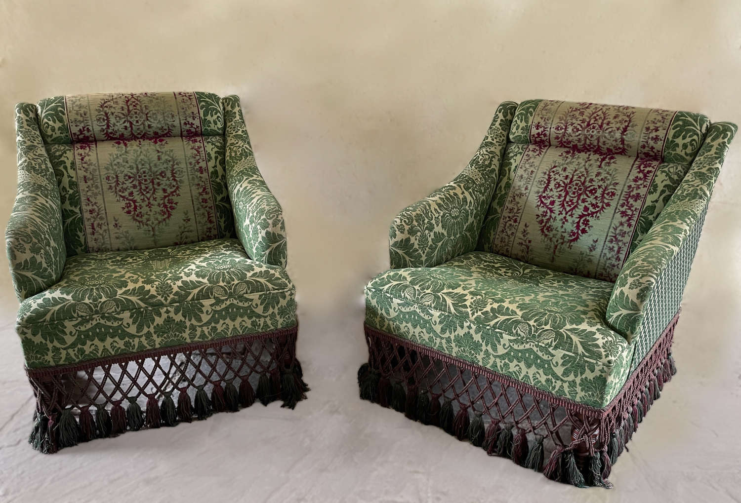 Pair of Drawing Room Armchairs of Generous Proportions