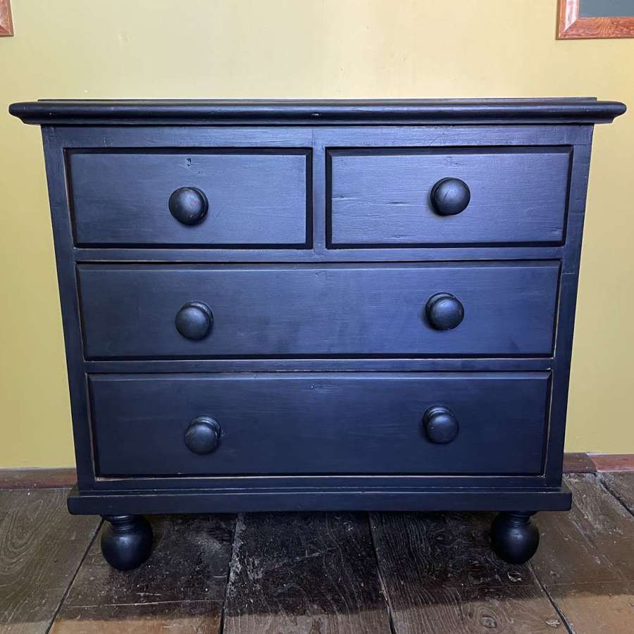 Small Victorian Painted Pine Chest of Drawers