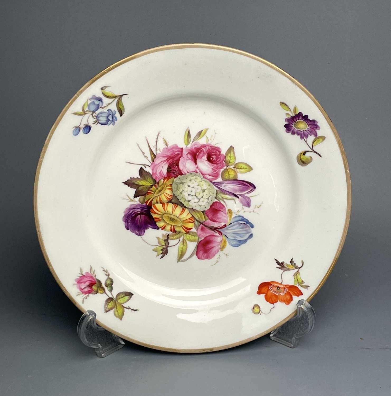 Derby Porcelain Plate circa 1820 Attributed to Moses Webster