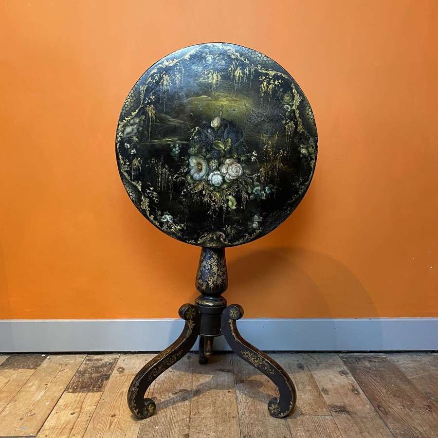 Victorian Japanned Tip Top Tripod Table