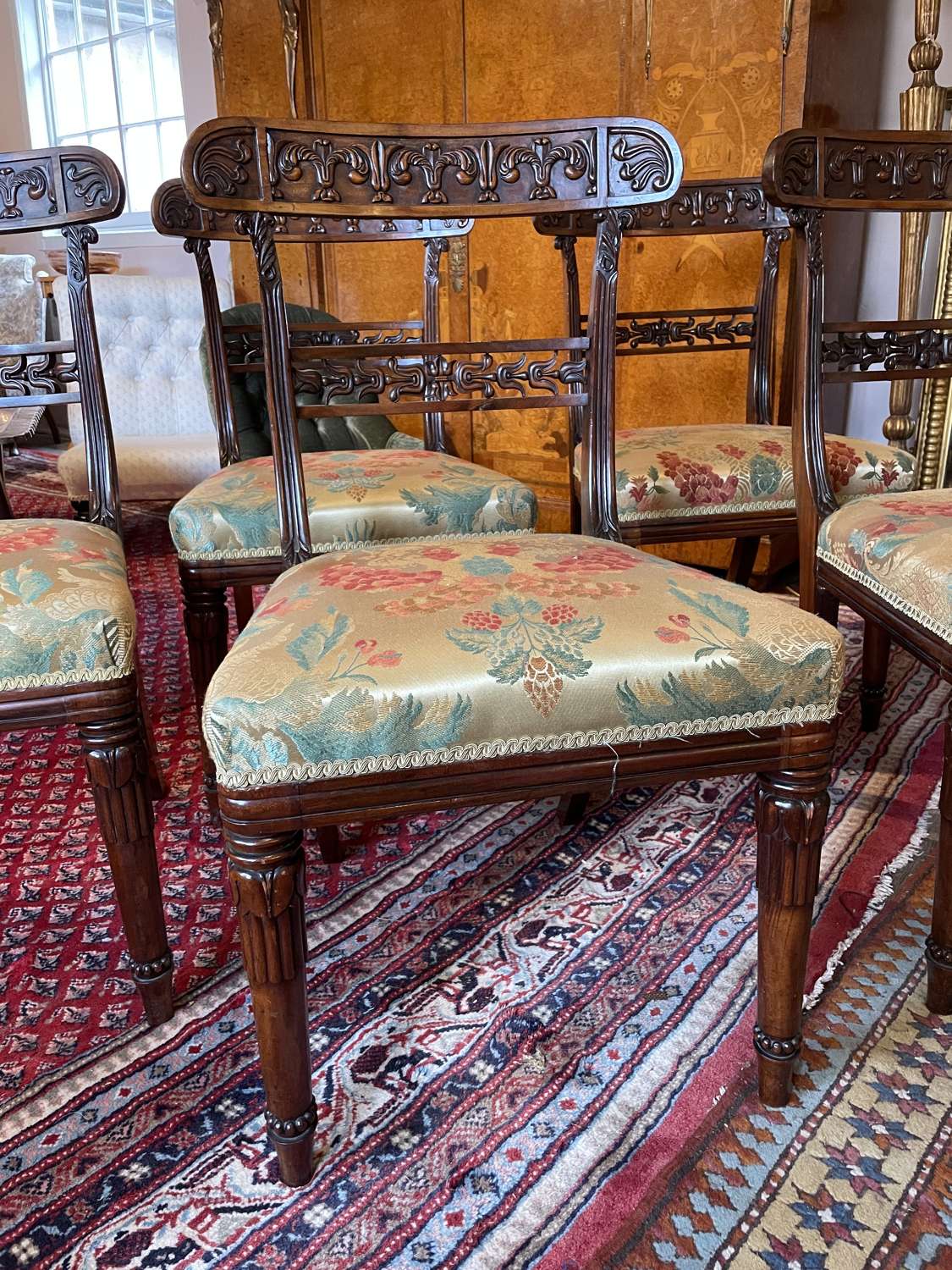 Set of Six William IV Mahogany Dining Chairs