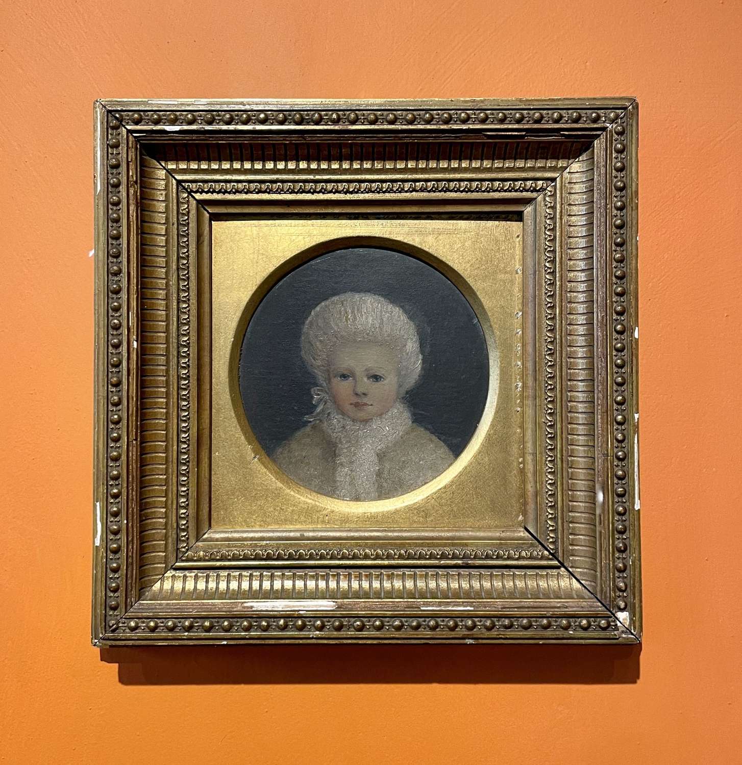 Victorian Portrait of a Young Gilt in a White Bonnet