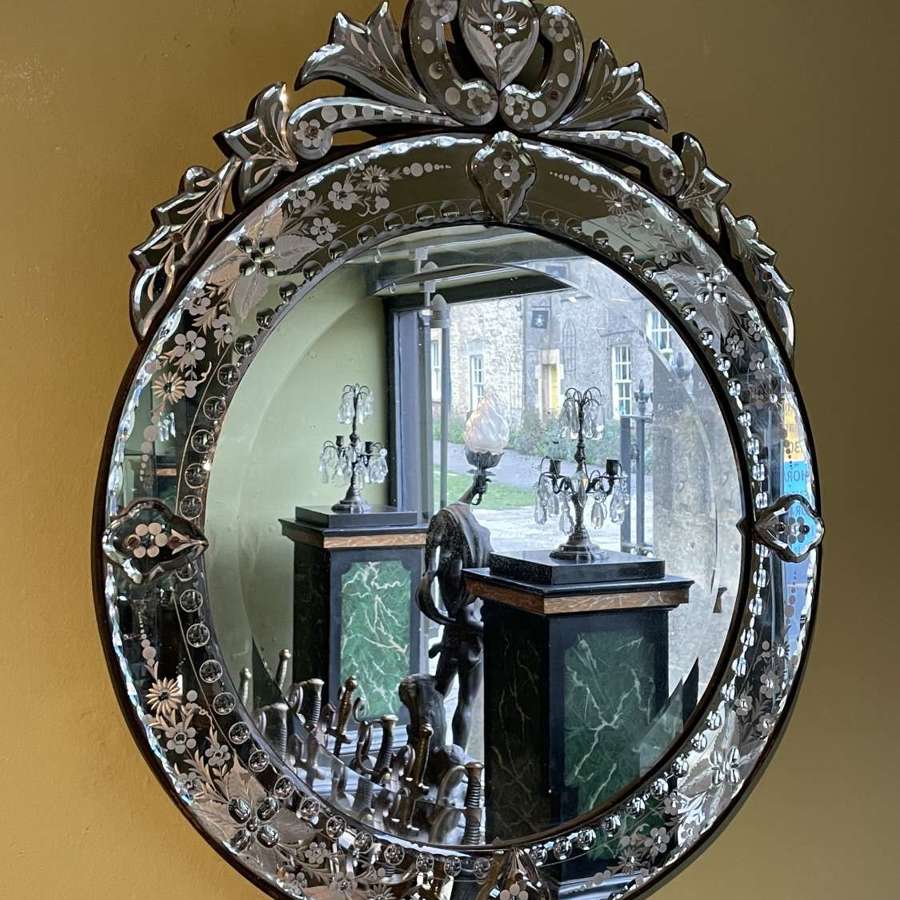 Vintage Venetian Circular Mirror