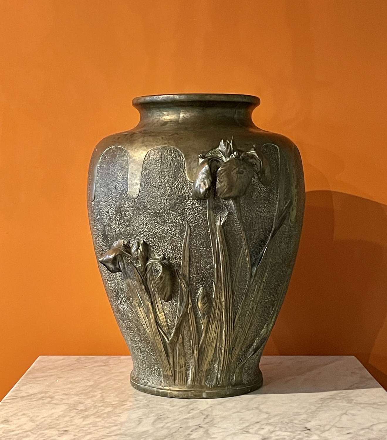 Large Japanese Meiji Bronze Vase