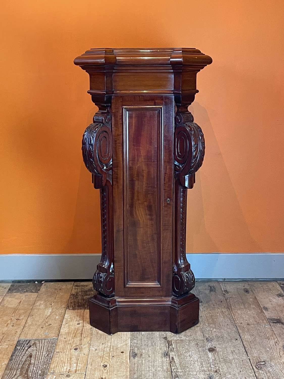 Victorian Mahogany Pedestal Cupboard by W. Walker & Sons