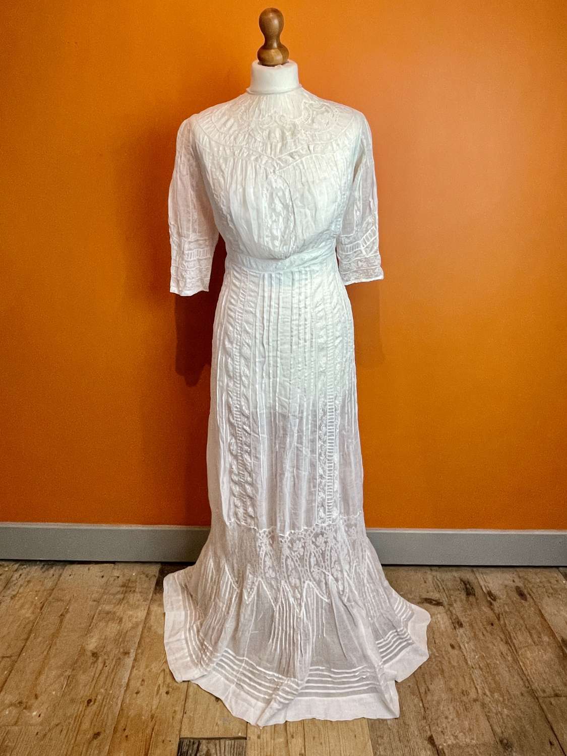 Edwardian Lawn Cotton and Lace Day Dress