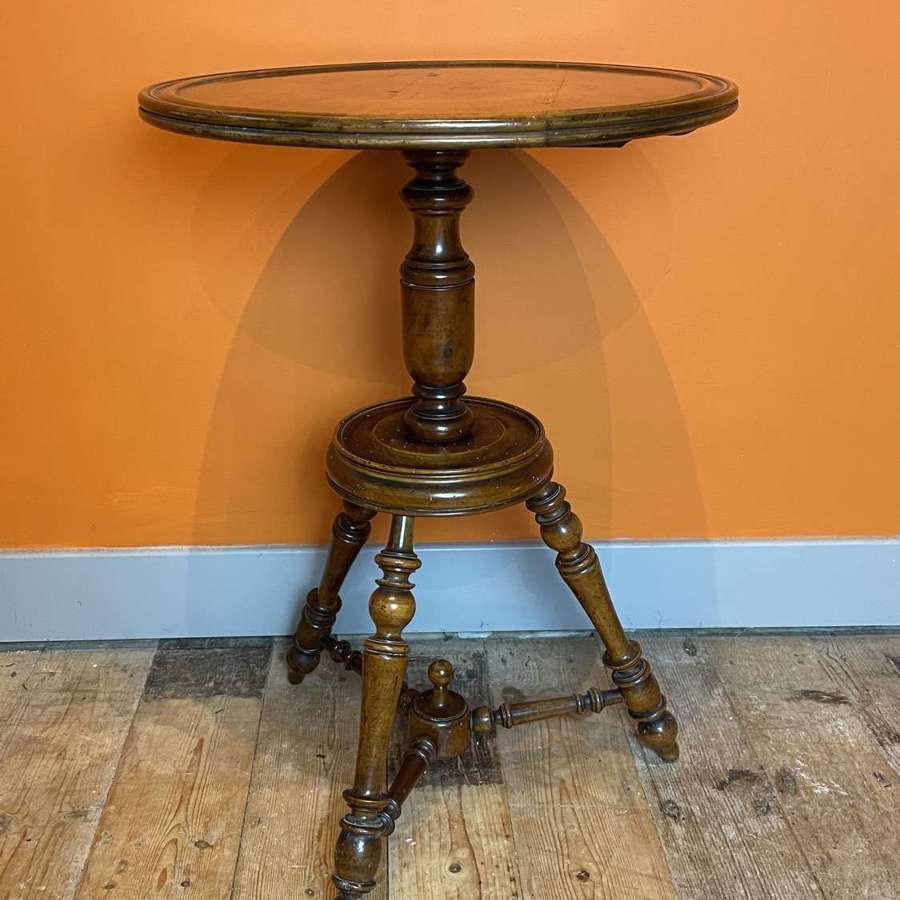 Antique French Fruitwood Tripod Table