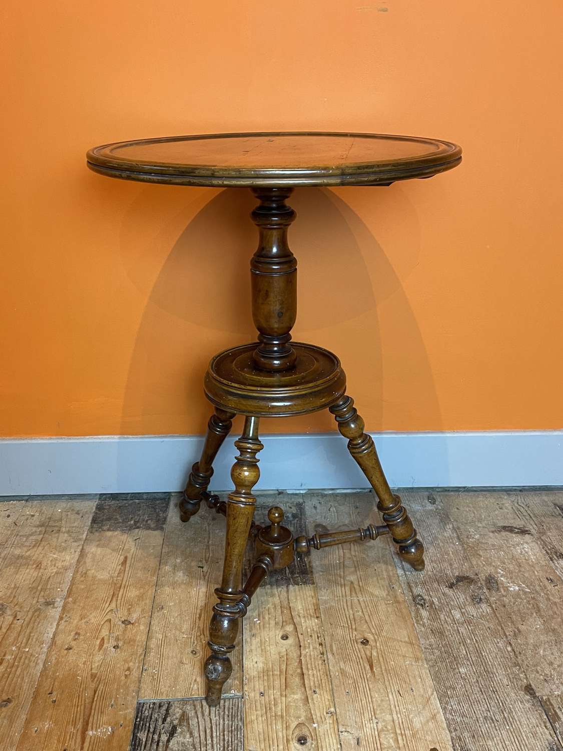 Antique French Fruitwood Tripod Table