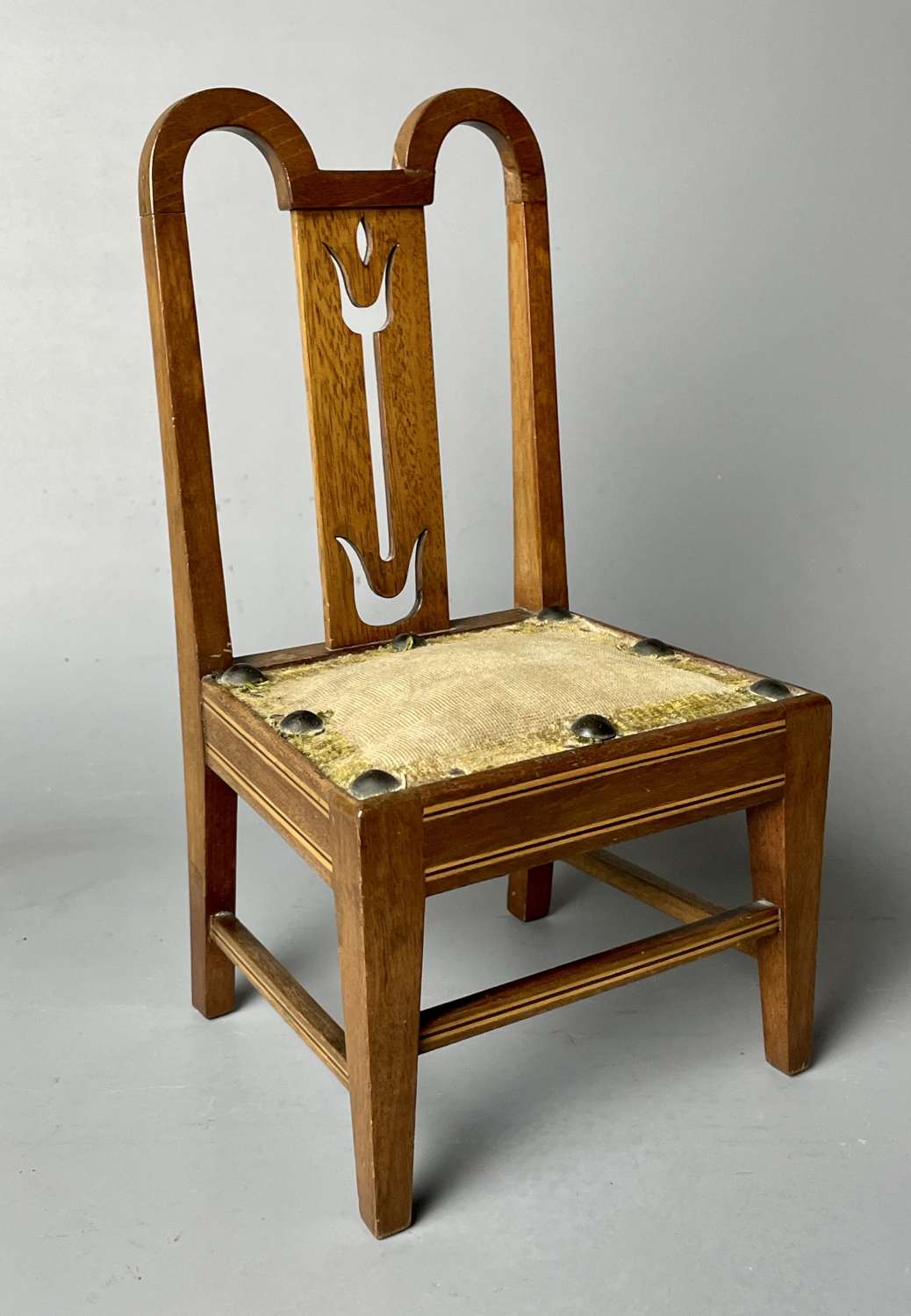 Edwardian Mahogany Miniature Doll's Chair Apprentice Piece