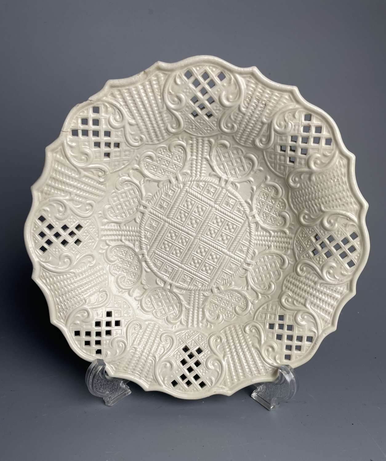 Staffordshire Saltglaze Stoneware Plate circa 1770