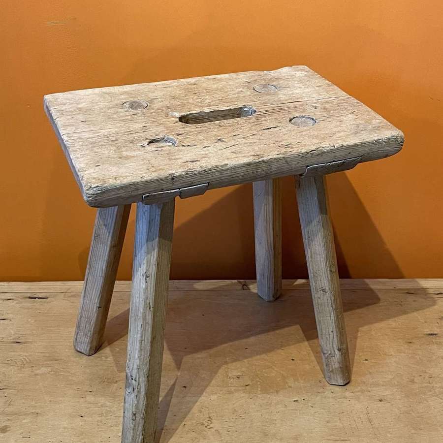 Primitive Rustic Pine West Country Stool