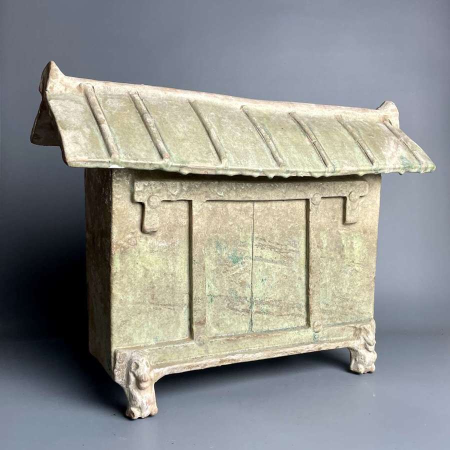 Chinese Tang Dynasty Celadon Glazed Model Tomb Model of a Granary