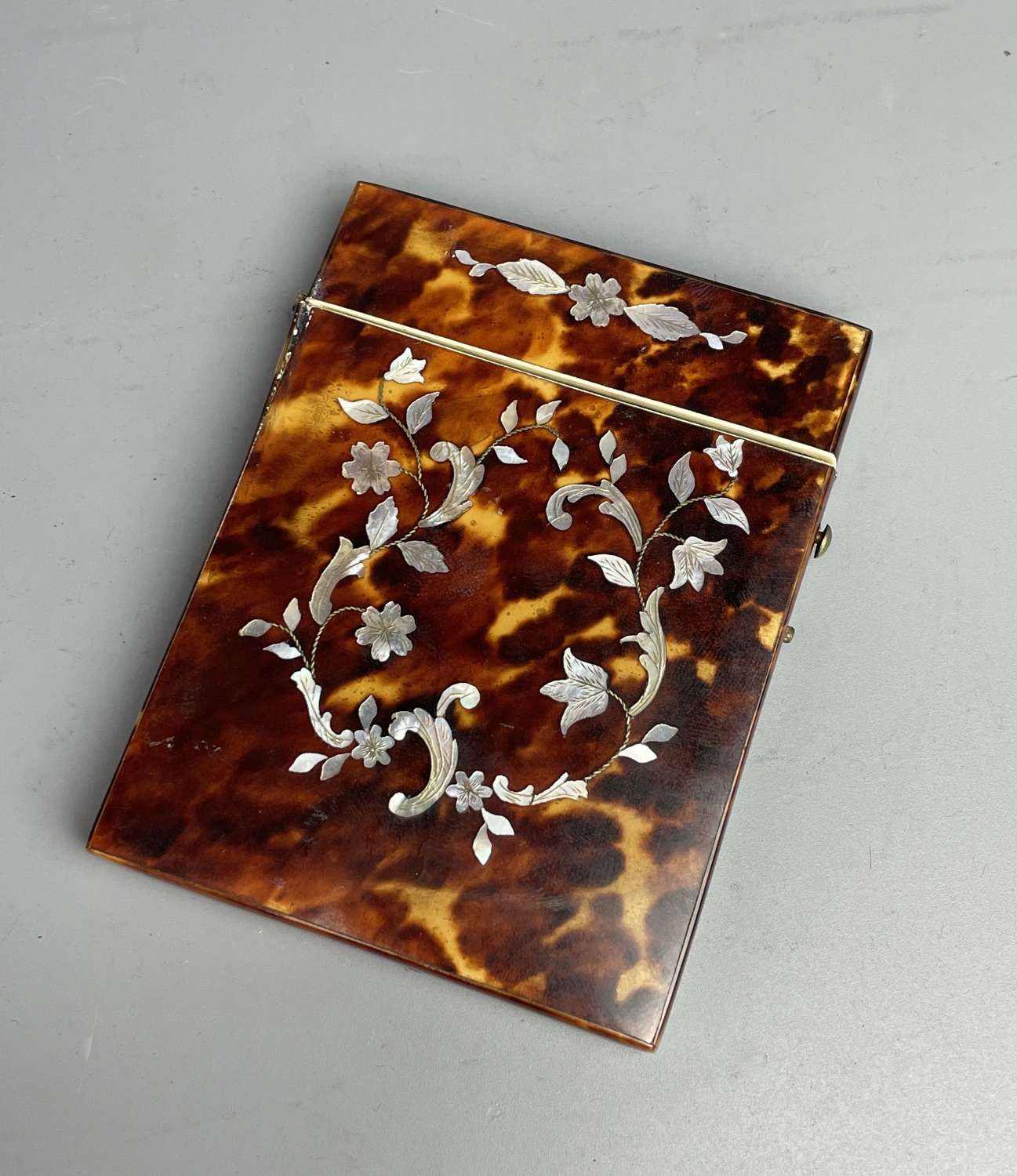 Victorian Tortoiseshell & Mother of Pearl Card Case