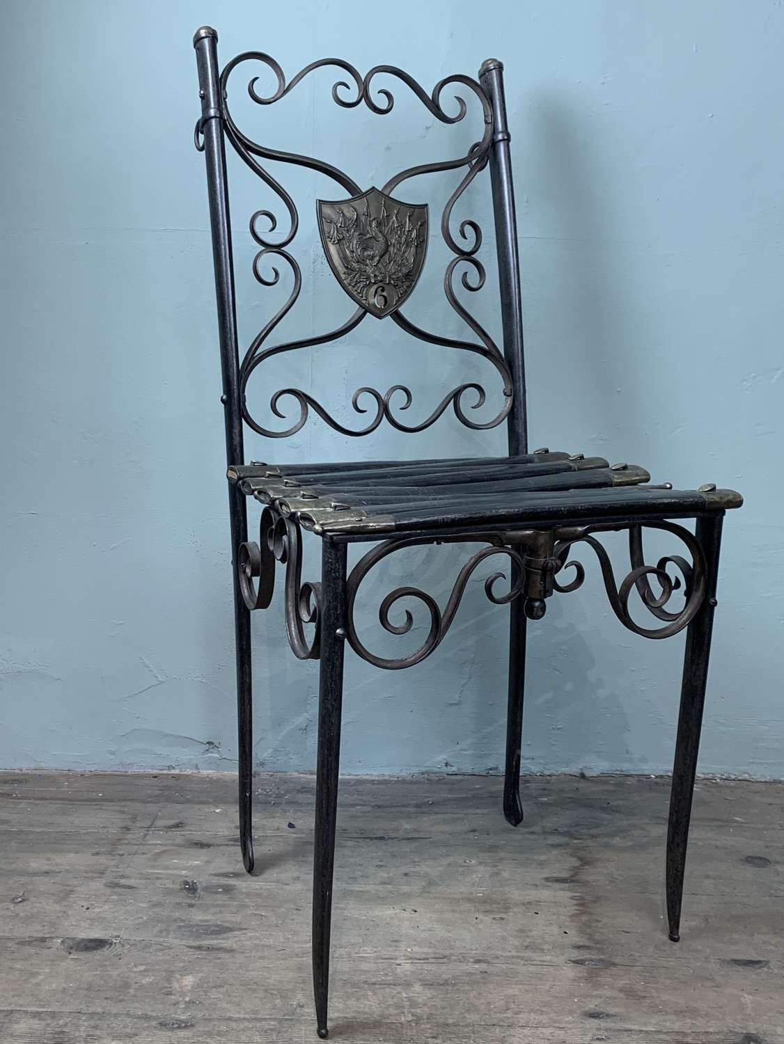 Chair Constructed from French Napoleonic Armoury