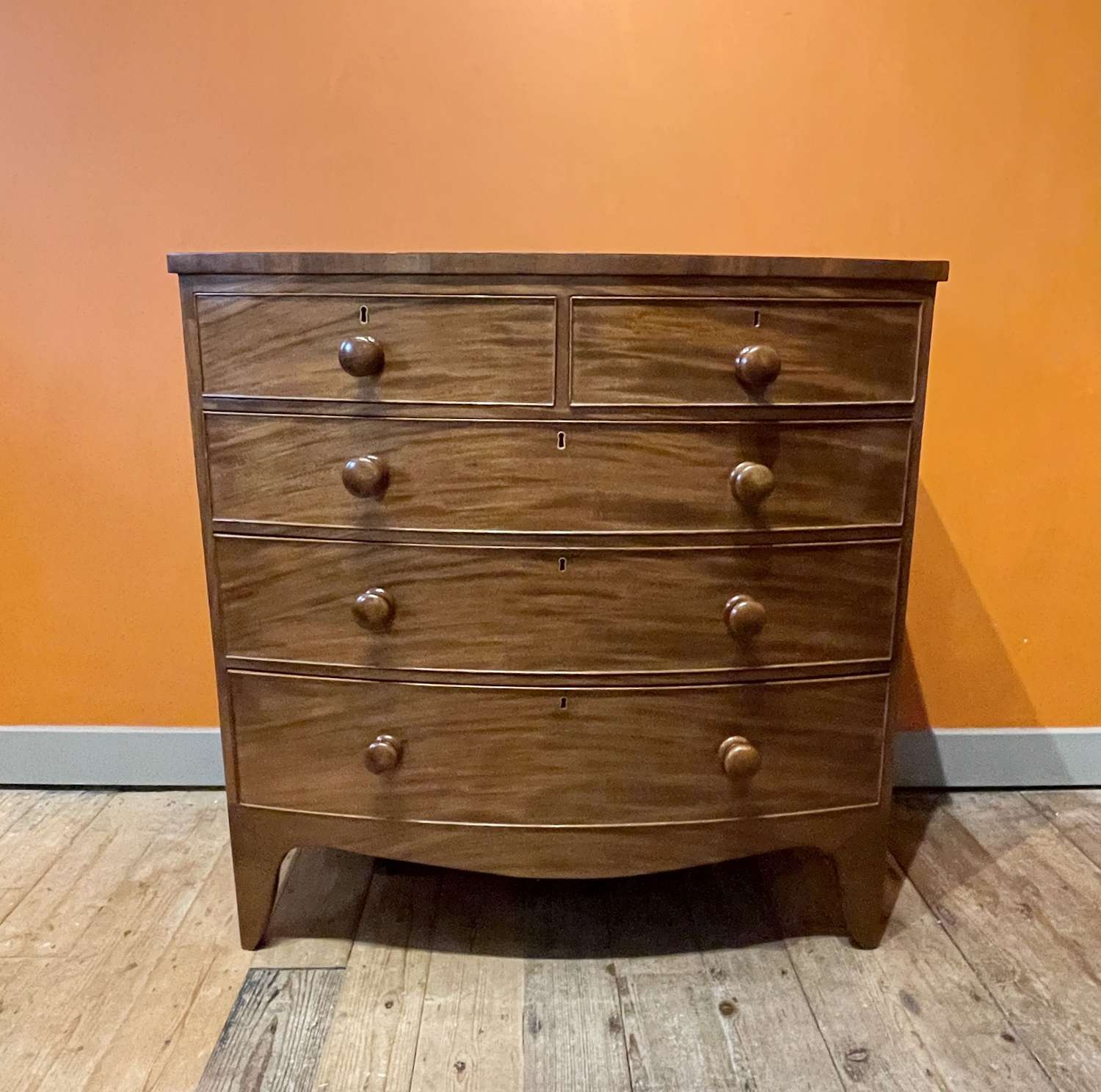 Regency Mahogany Bowfront Chest of Drawers